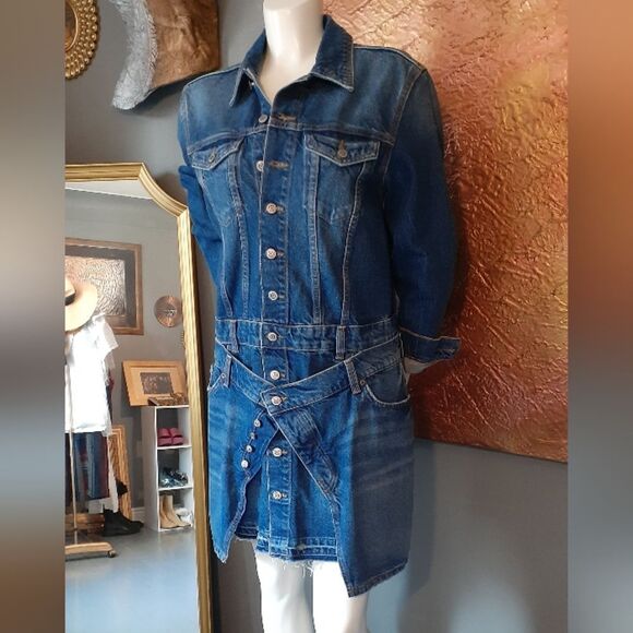 NWT Zara Limited Edition Denim Mini Dress - Picture 1 of 12